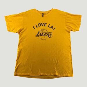 Los Angeles Lakers I Love LA Gold Graphic Tee XL Staples Center NBA Shirt